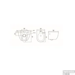 Wandcloset Aquaflow Zonder Spoelrand Met Soft-close Take-off Design Zitting 5 Wandcloset Aquaflow Zonder Spoelrand Met Soft-close Take-off Design Zitting -Zalig Baden Verkoopwinkel 055149 tech