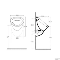 Urinoir Sapho Aqualine 39x56.3 Cm Verborgen Inlaat En Afvoer Keramiek Wit -Zalig Baden Verkoopwinkel 10sz92001 ds urinoir sapho aqualine 39x56.3 cm verborgen inlaat en afvoer keramiek wit tech