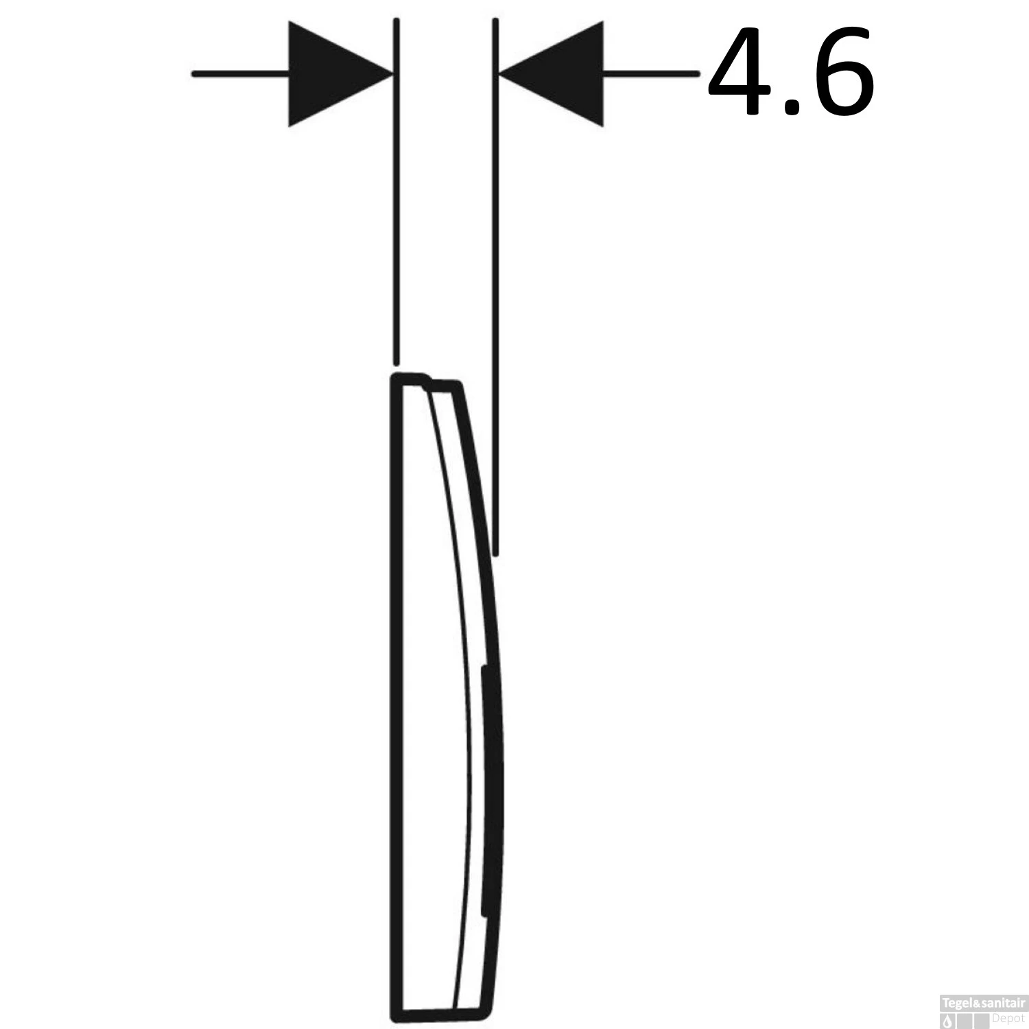 Drukplaat Geberit Delta 35 DualFlush Frontbediening Chroom 3 Drukplaat Geberit Delta 35 DualFlush Frontbediening Chroom - Afbeelding 3