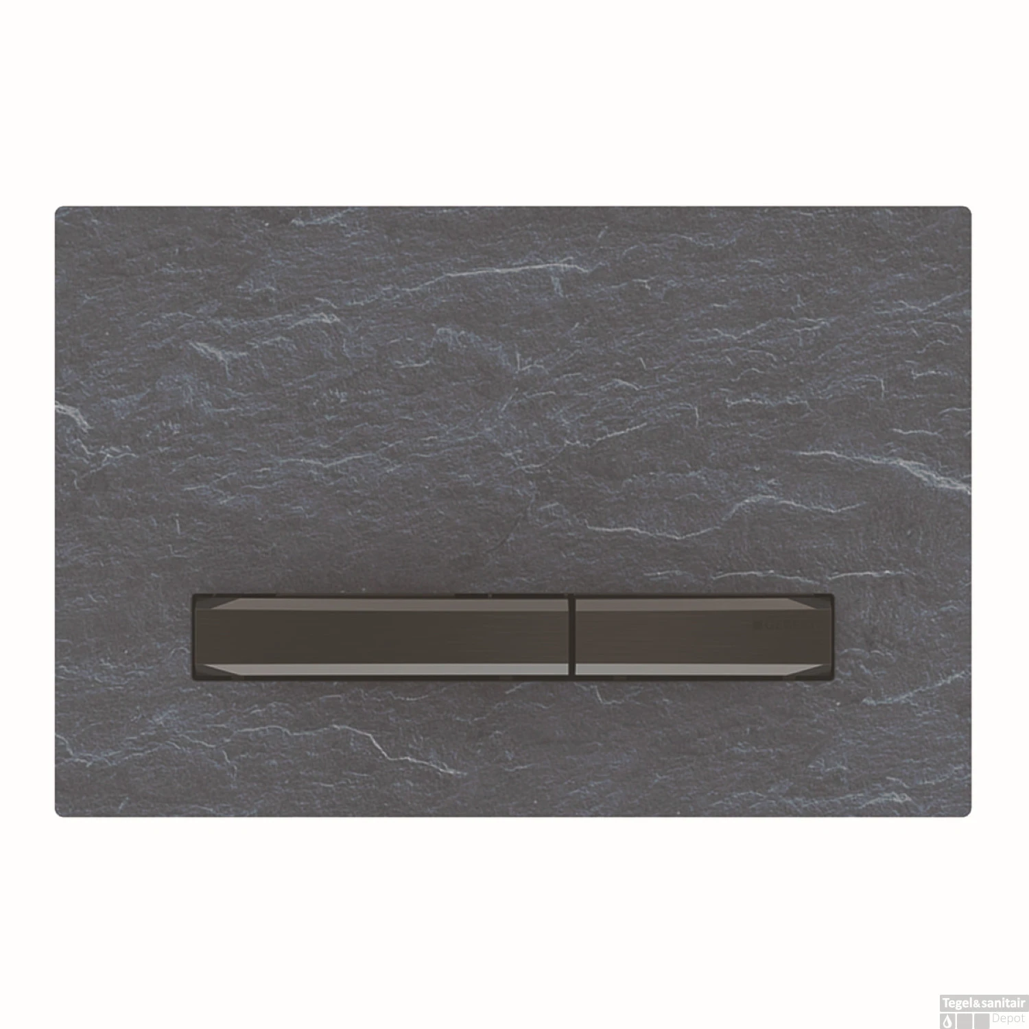 Bedieningsplaat Geberit Sigma 50 Voor 2-toets Spoeling Zwart Chroom / Mustang Leisteen 1 Bedieningsplaat Geberit Sigma 50 Voor 2-toets Spoeling Zwart Chroom / Mustang Leisteen