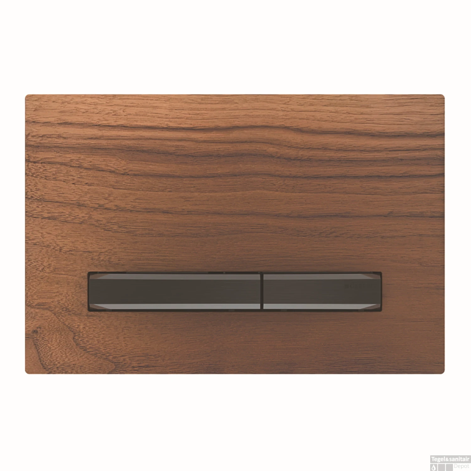 Bedieningsplaat Geberit Sigma 50 Voor 2-toets Spoeling Zwart Chroom / Amerikaans Noten 1 Bedieningsplaat Geberit Sigma 50 Voor 2-toets Spoeling Zwart Chroom / Amerikaans Noten