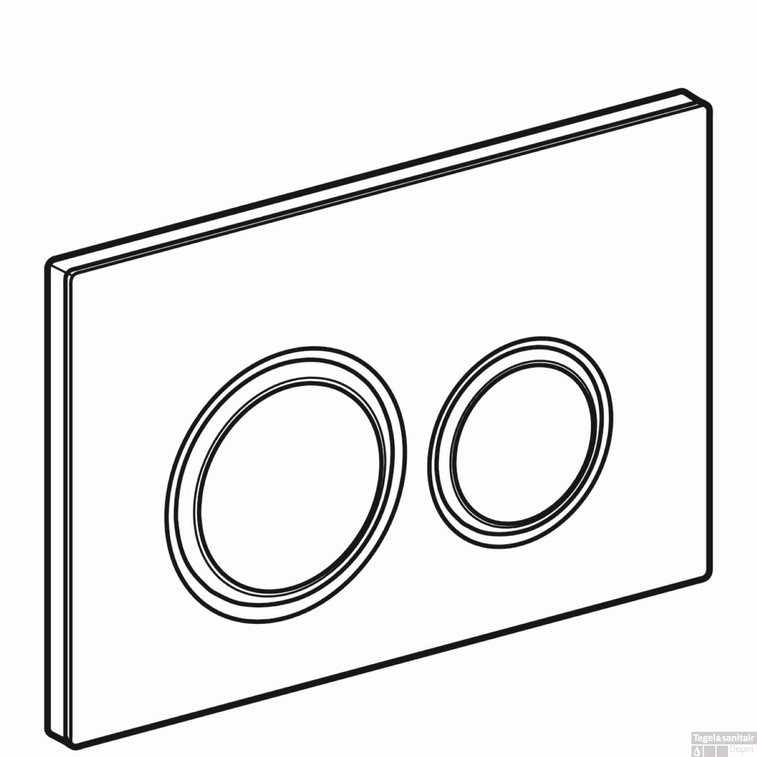 Bedieningsplaat Geberit Sigma 21 Voor 2-toets Spoeling Chroom / Betonlook - Afbeelding 2