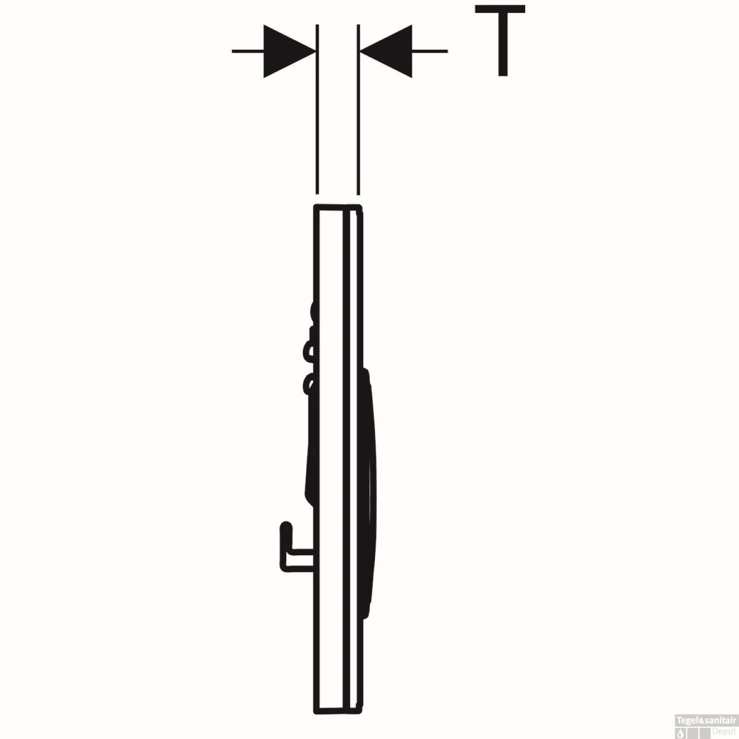 Bedieningsplaat Geberit Sigma 21 Voor 2-toets Spoeling Chroom / Betonlook - Afbeelding 3