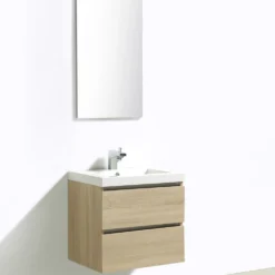 Badkamermeubelset Sanilux Trendline 60x47x50 Cm Light Wood -Zalig Baden Verkoopwinkel 18060 l wood 2 1 1