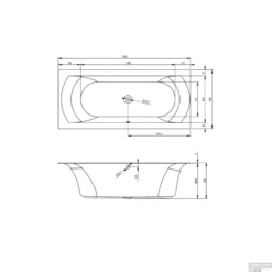 Ligbad Riho Linares 180x80 Velvet White (Mat Wit) -Zalig Baden Verkoopwinkel 180x80