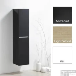 Hoge Kast Yurok 160 Cm X35x35cm Antraciet 6 Hoge Kast Yurok 160 Cm X35x35cm Antraciet -Zalig Baden Verkoopwinkel 18160 kolomkast yurok 1