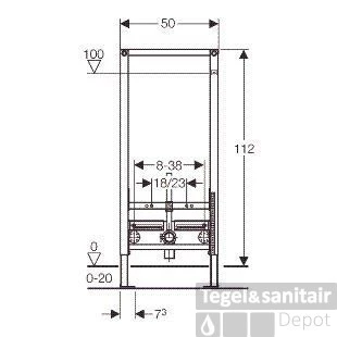 Geberit Duofix Bidet Element 112 Cm. Hoog 3 Geberit Duofix Bidet Element 112 Cm. Hoog - Afbeelding 3