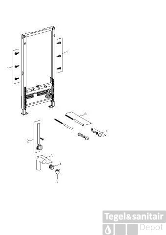 Geberit Duofix Bidet Element 112 Cm. Hoog 4 Geberit Duofix Bidet Element 112 Cm. Hoog - Afbeelding 4