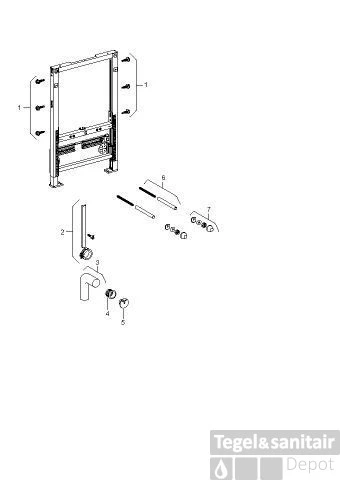 Geberit Duofix Bidet Element 82 Cm. Hoog 4 Geberit Duofix Bidet Element 82 Cm. Hoog - Afbeelding 4