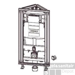 Inbouwreservoir Voor Hoekmontage Geberit Gis Easy 118x60x35 Cm