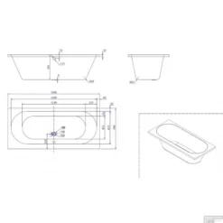 Ligbad Duo Wiesbaden Portus Inbouw 180x80x50 Cm Wit -Zalig Baden Verkoopwinkel 21.3655 2 1 1