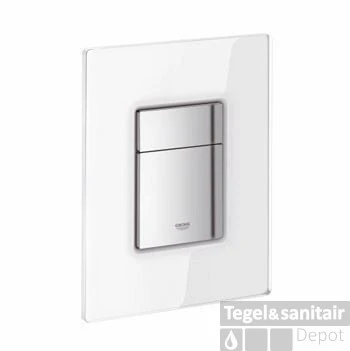 Grohe Skate Cosmopolitan Bedieningsplaat Tweeknops Frontbediening Glas Moonwhite 1 Grohe Skate Cosmopolitan Bedieningsplaat Tweeknops Frontbediening Glas Moonwhite