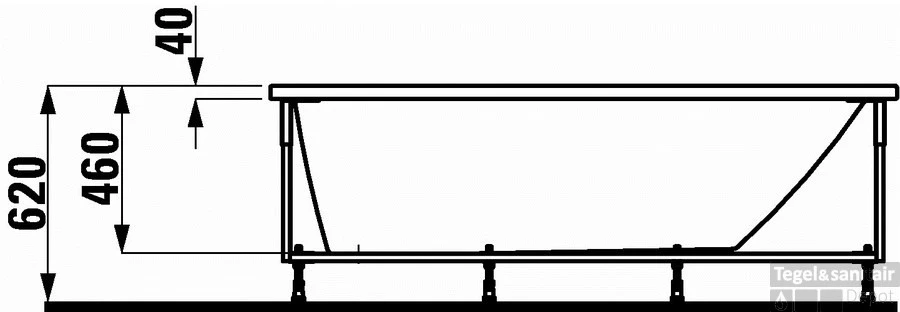 Laufen Pro Bad 180x80 Cm. Met Frame En L-paneel Rechts Wit 1 Laufen Pro Bad 180x80 Cm. Met Frame En L-paneel Rechts Wit