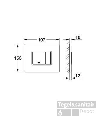 Grohe Skate Cosmopolitan Bedieningsplaat Dual Flush Horizontaal Rvs 2 Grohe Skate Cosmopolitan Bedieningsplaat Dual Flush Horizontaal Rvs - Afbeelding 2