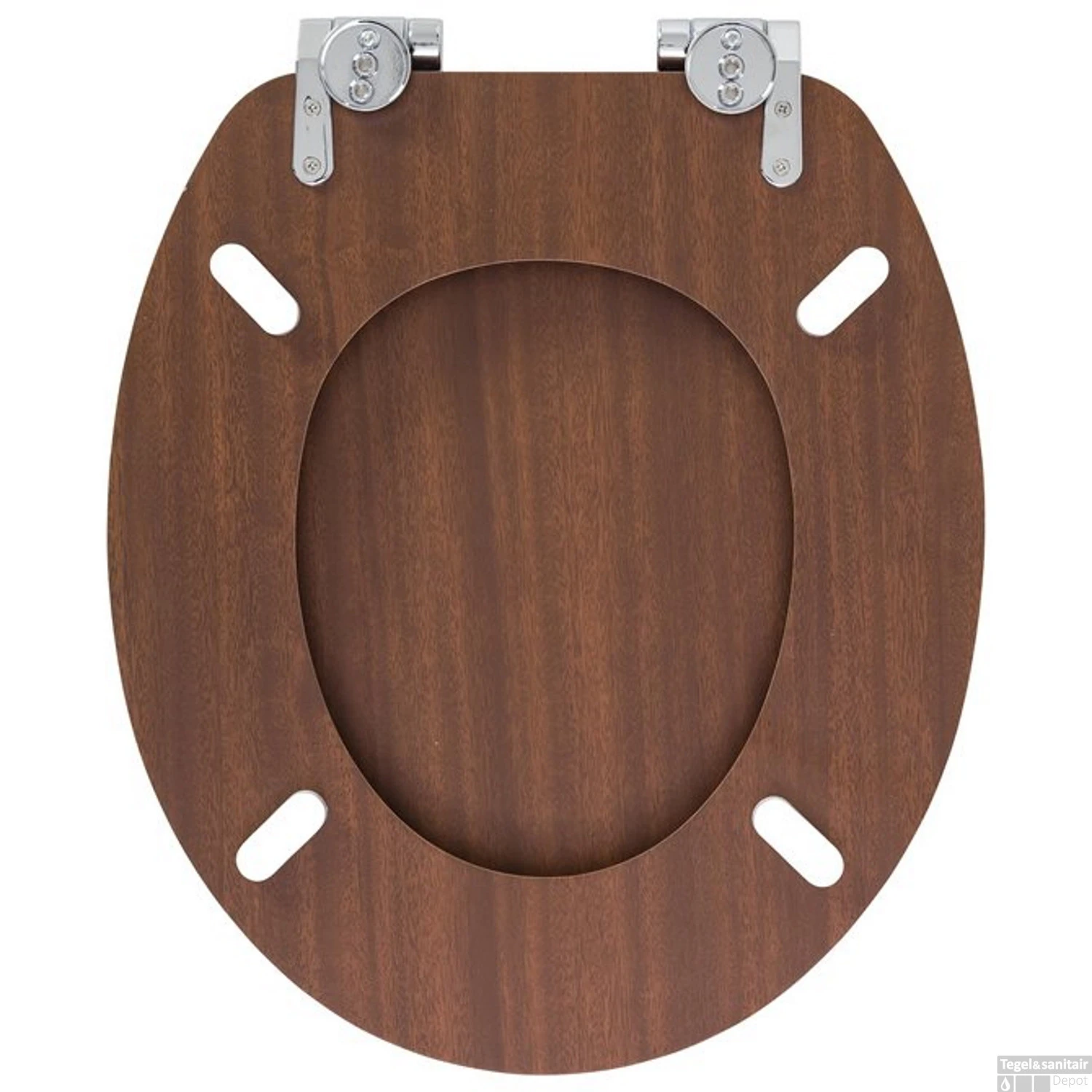 Toiletzitting Tiger Douglas Softclose Hout Walnoot 5 Toiletzitting Tiger Douglas Softclose Hout Walnoot - Afbeelding 5