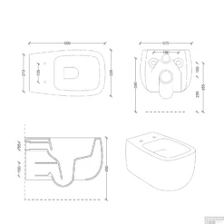 Wandcloset Salenzi Nur 55x35.5x37.5 Cm Keramiek Rimless Mat Zwart (excl. Zitting) -Zalig Baden Verkoopwinkel 2nu15mzw0 wandcloset salenzi nur 55x35.5x37.5 cm keramiek rimless mat zwart excl. zitting tech