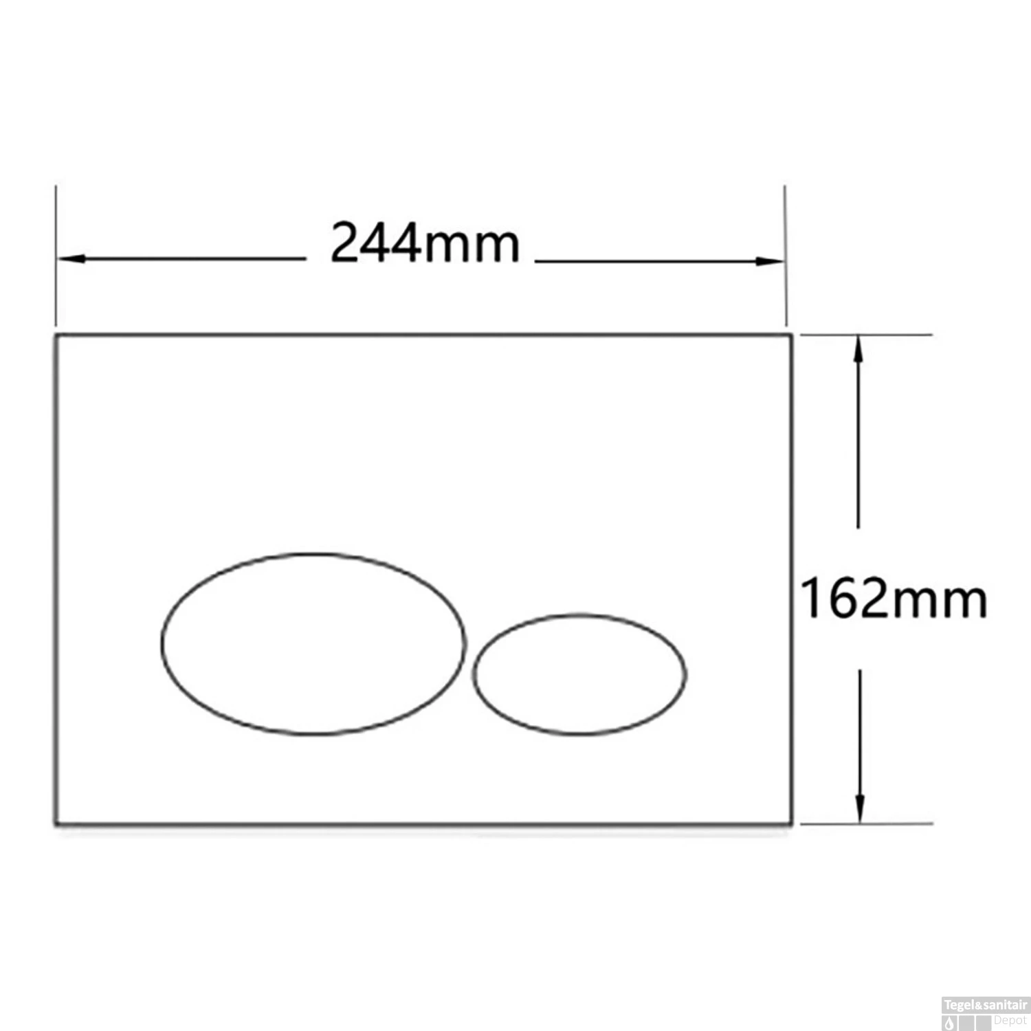 Drukplaat Wiesbaden X32 Voor Inbouwreservoir Mat Zwart 2 Drukplaat Wiesbaden X32 Voor Inbouwreservoir Mat Zwart - Afbeelding 2