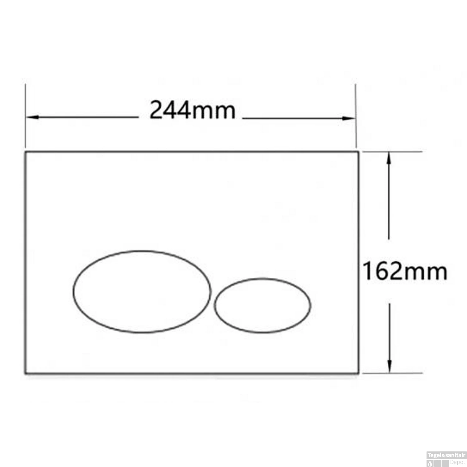Drukplaat Wiesbaden X32 Metal Voor Inbouwreservoir Glans Wit 2 Drukplaat Wiesbaden X32 Metal Voor Inbouwreservoir Glans Wit - Afbeelding 2