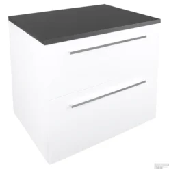 Wastafel Differnz Fit Met 2 Lades Inclusief Bovenblad 60 Cm Mat Wit