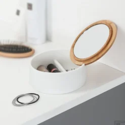 Spiegeldoosje Vrijstaand Sealskin Grace Wit -Zalig Baden Verkoopwinkel 361912710 sfeer 2