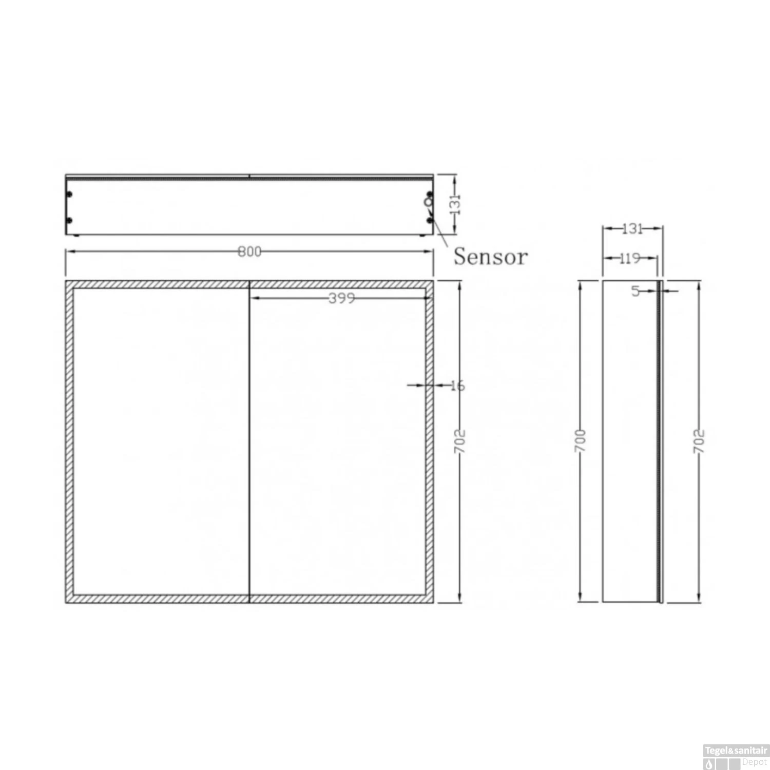 Spiegelkast Wiesbaden Quatro Met Rand Verlichting 80x70x13 Aluminium 2 Spiegelkast Wiesbaden Quatro Met Rand Verlichting 80x70x13 Aluminium - Afbeelding 2