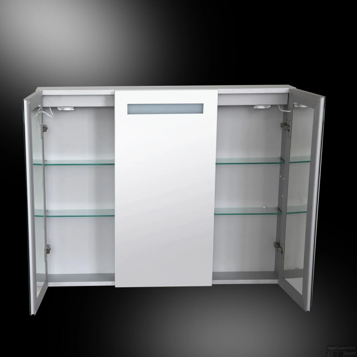 Spiegelkast Best Design Aluma Incl. LED Verlichting 120x80cm 2 Spiegelkast Best Design Aluma Incl. LED Verlichting 120x80cm - Afbeelding 2