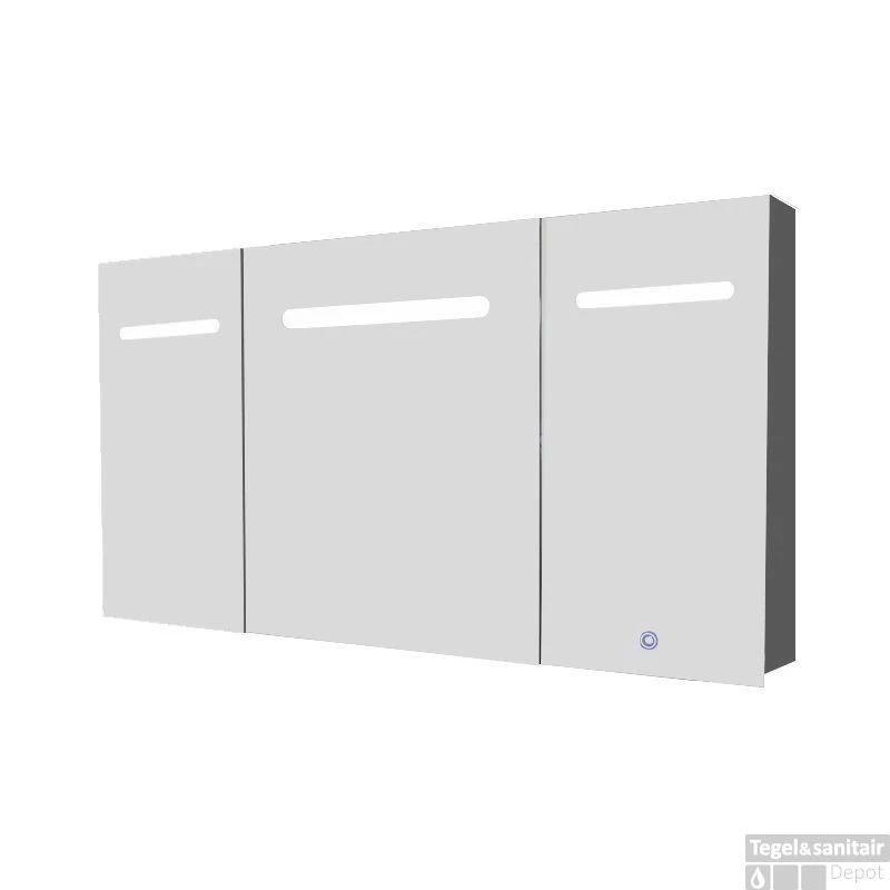 Spiegelkast Best Design Aluma Incl. LED Verlichting 120x80cm 1 Spiegelkast Best Design Aluma Incl. LED Verlichting 120x80cm