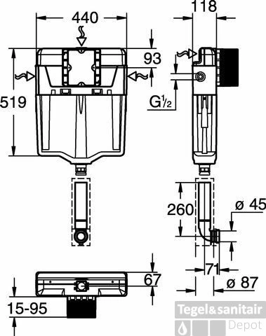 Grohe Rapid Sl Wc Reservoir Zonder Frame 3 Grohe Rapid Sl Wc Reservoir Zonder Frame - Afbeelding 3