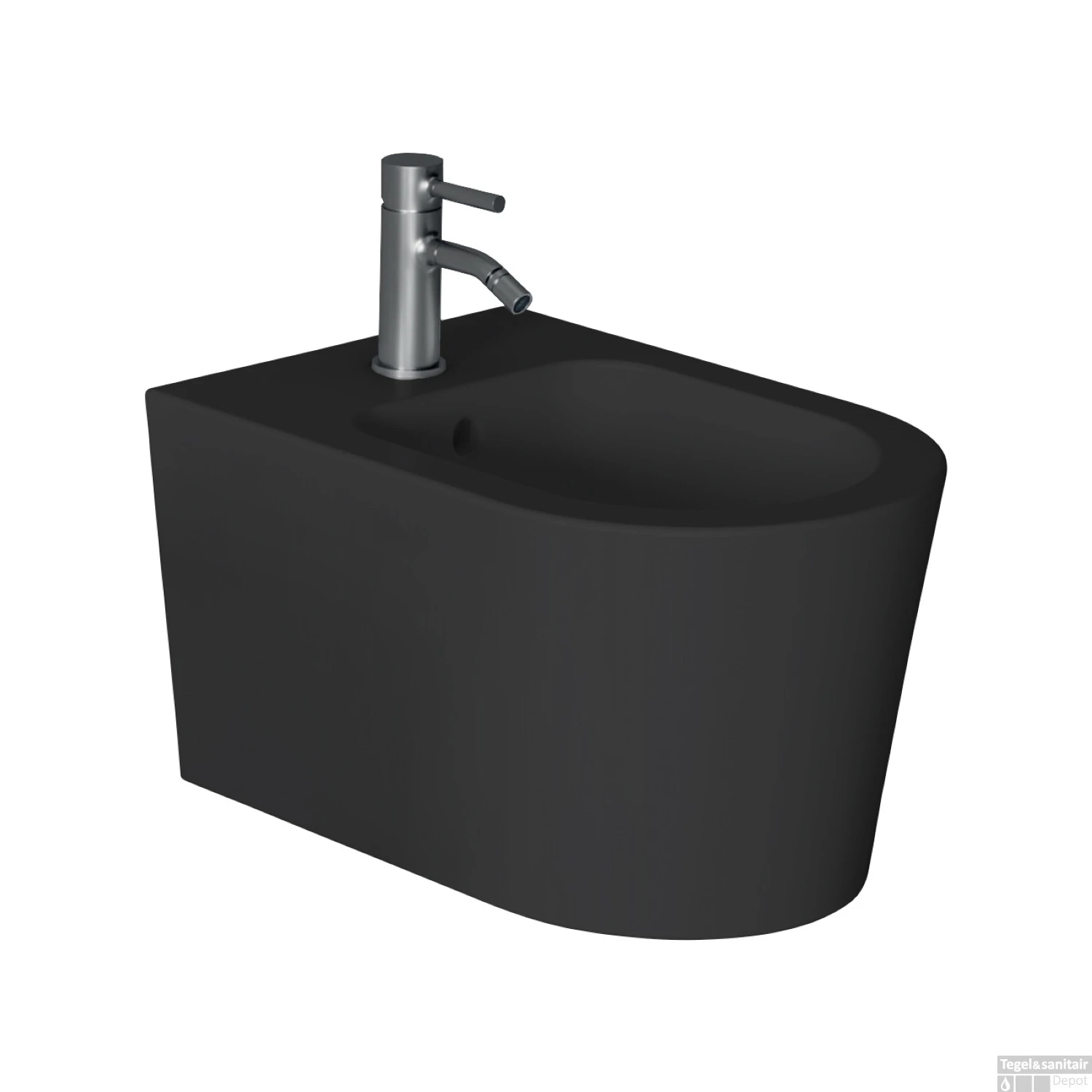 Bidet Salenzi Form Square Mat Zwart (exclusief Kraan) 1 Bidet Salenzi Form Square Mat Zwart (exclusief Kraan)