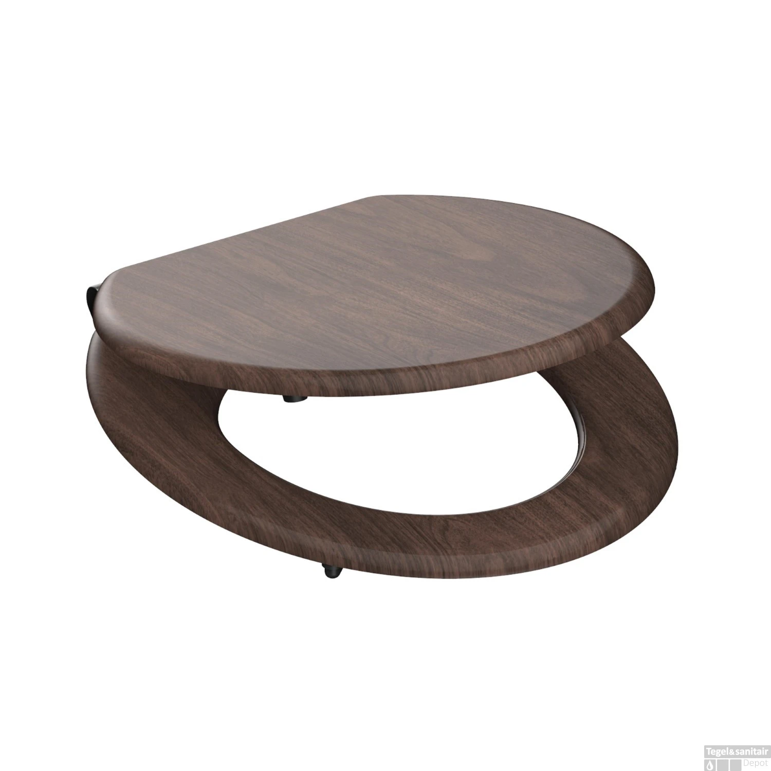 Toiletbril Schutte Lupos Softclose Dark Wood 2 Toiletbril Schutte Lupos Softclose Dark Wood - Afbeelding 2