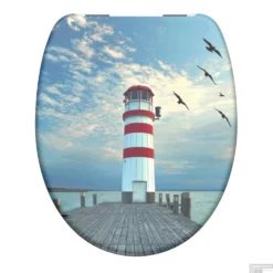 Toiletbril Schutte Lupos Softclose Lighthouse Blauw