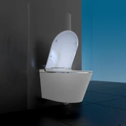 Douche-WC Schutte Cesari Elektronisch Wandmontage Zonder Spoelrand Met Slim WC-Zitting -Zalig Baden Verkoopwinkel 4008431921006 3