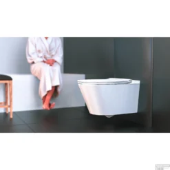 Douche-WC Schutte Cesari Elektronisch Wandmontage Zonder Spoelrand Met Slim WC-Zitting -Zalig Baden Verkoopwinkel 4008431921006 4
