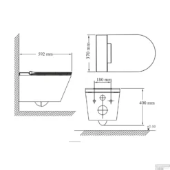 Douche-WC Schutte Cesari Elektronisch Wandmontage Zonder Spoelrand Met Slim WC-Zitting -Zalig Baden Verkoopwinkel 4008431921006 99