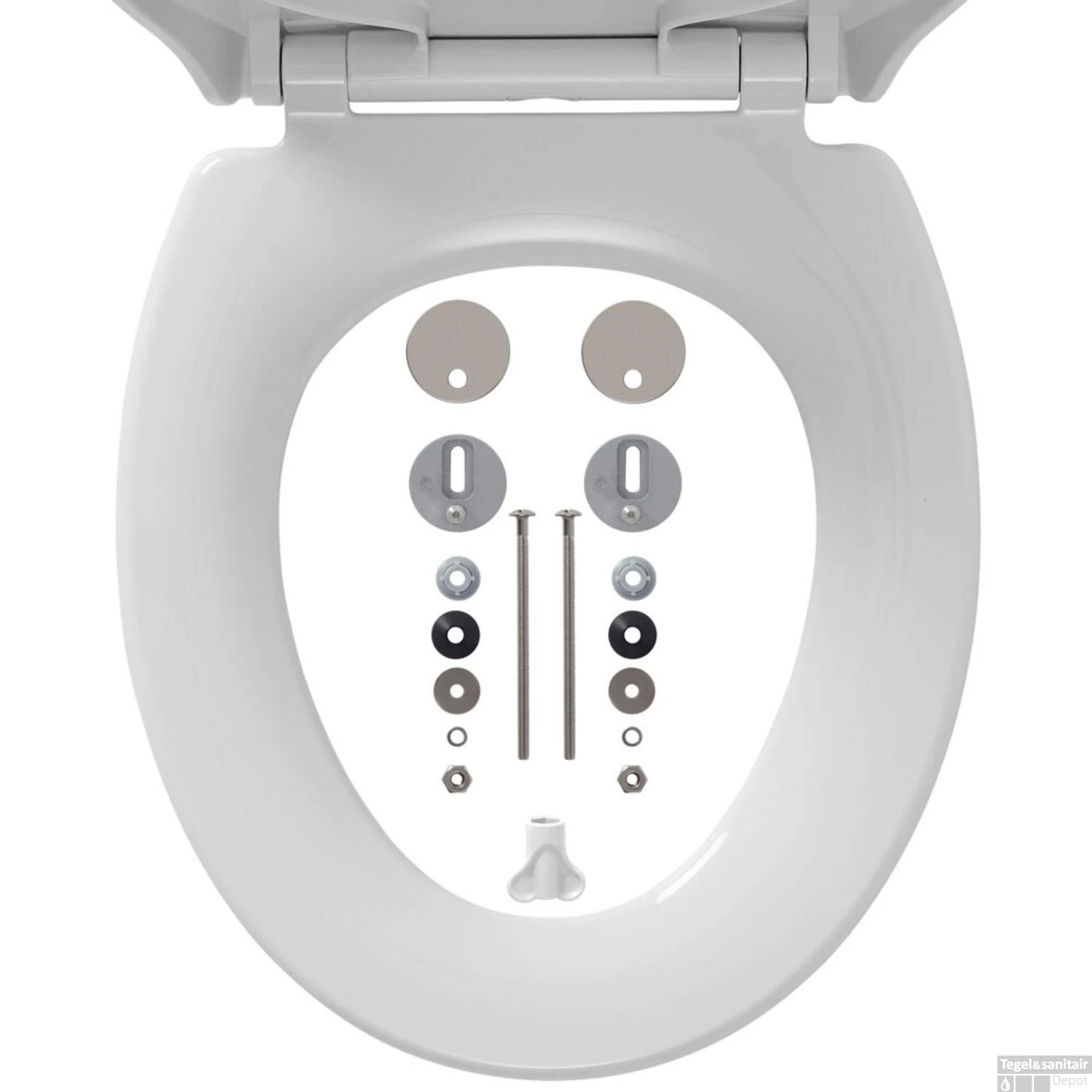 Toiletzitting Tiger Tulsa Softclose Quickrelease Thermoplast RVS Wit 9 Toiletzitting Tiger Tulsa Softclose Quickrelease Thermoplast RVS Wit - Afbeelding 9