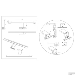 Spiegel Verlichting Tiger Ancis LED 4000K 60x4x10.5 Cm Chroom -Zalig Baden Verkoopwinkel 4008919068407 9