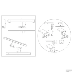 Spiegel Verlichting Tiger Ancis LED 4000K 60x4x10.5 Cm Mat Chroom -Zalig Baden Verkoopwinkel 4008919068438 10