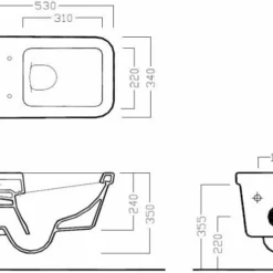 B&w-luxury Spring Wandcloset Met Softclose Closetzitting Wit -Zalig Baden Verkoopwinkel 52195