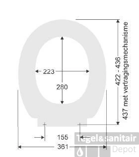 Pagette Rondo Closetzitting Met Deksel En Steekscharnieren Wit 2 Pagette Rondo Closetzitting Met Deksel En Steekscharnieren Wit - Afbeelding 2