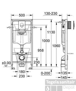 Grohe Rapid Sl Inbouwreservoir Met Skate Bedieningsplaat Chroom 3 Grohe Rapid Sl Inbouwreservoir Met Skate Bedieningsplaat Chroom - Afbeelding 3