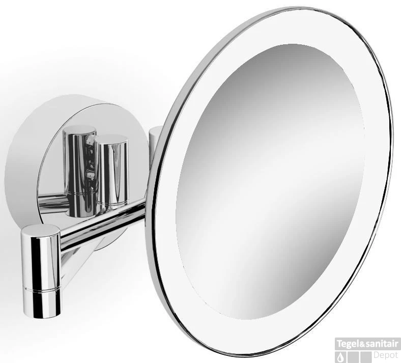 B&w-luxury Happy Cosmeticaspiegel 2-arm.m/led Verlicht./schakl.(3x) Chroom 1 B&w-luxury Happy Cosmeticaspiegel 2-arm.m/led Verlicht./schakl.(3x) Chroom