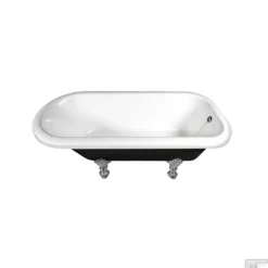 Vrijstaand Bad Sapho Foxtrot 170x75x49 Cm Wit / Zwart Met Leeuwenpoten Chroom -Zalig Baden Verkoopwinkel 72961 vrijstaand bad sapho foxtrot 170x75x49 cm wit zwart met leeuwenpoten chroom 2