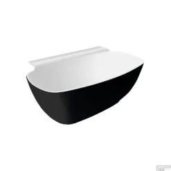 Vrijstaand Bad Sapho Nigra Gegoten Marmer 158x80x59 Cm Wit / Zwart