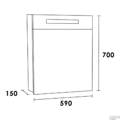 Spiegelkast 2.0 Exclusive Line 60cm Linksdraaiend Mat Grijs -Zalig Baden Verkoopwinkel 7303 spiegelkast double face exclusive line 60cm linksdraaiend mat grijs tech
