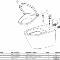 B&w-luxury Fortuna 2 Wandcloset Diepspoel Wit -Zalig Baden Verkoopwinkel 75941