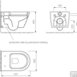 B&w-luxury Fortuna 2 Wandcloset Diepspoel Wit -Zalig Baden Verkoopwinkel 75942