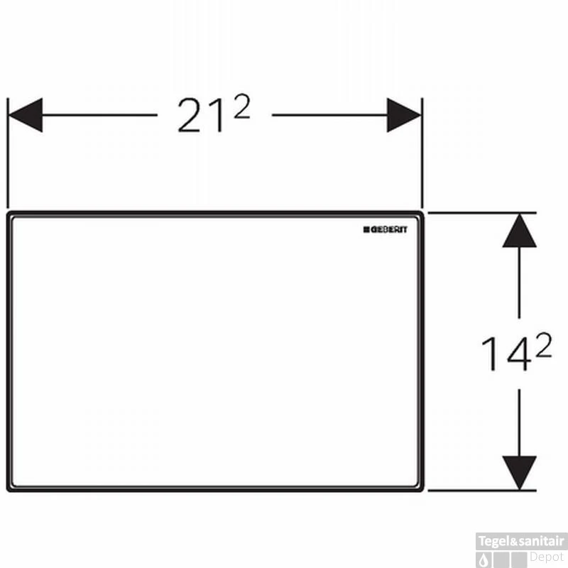 Geberit Omega Afdekplaat Glas Wit-aluminium 2 Geberit Omega Afdekplaat Glas Wit-aluminium - Afbeelding 2