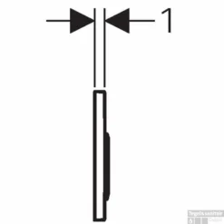 Geberit Omega 20 Bedieningsplaat Front/planchetbediening Zwart-chroom-zwart 5 Geberit Omega 20 Bedieningsplaat Front/planchetbediening Zwart-chroom-zwart -Zalig Baden Verkoopwinkel 77503