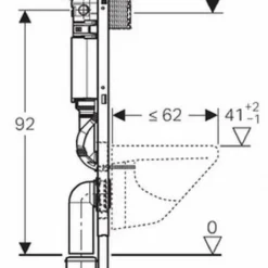 Geberit Duofix Omega Inbouwreservoir H98 Front/planchetbediening -Zalig Baden Verkoopwinkel 77513