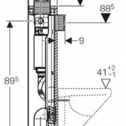 Geberit Gis Omega Inbouwreservoir H100 Front/planchetbediening -Zalig Baden Verkoopwinkel 77520